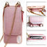 High quality leather wallet crossbody iphone case with chain/strap