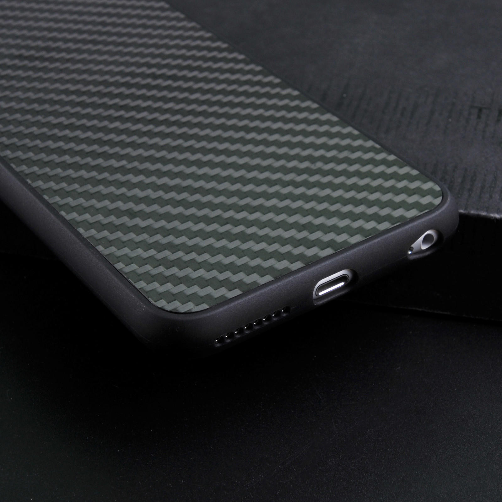 Luxury Black Real Carbon Fiber Case For Iphone CB0001