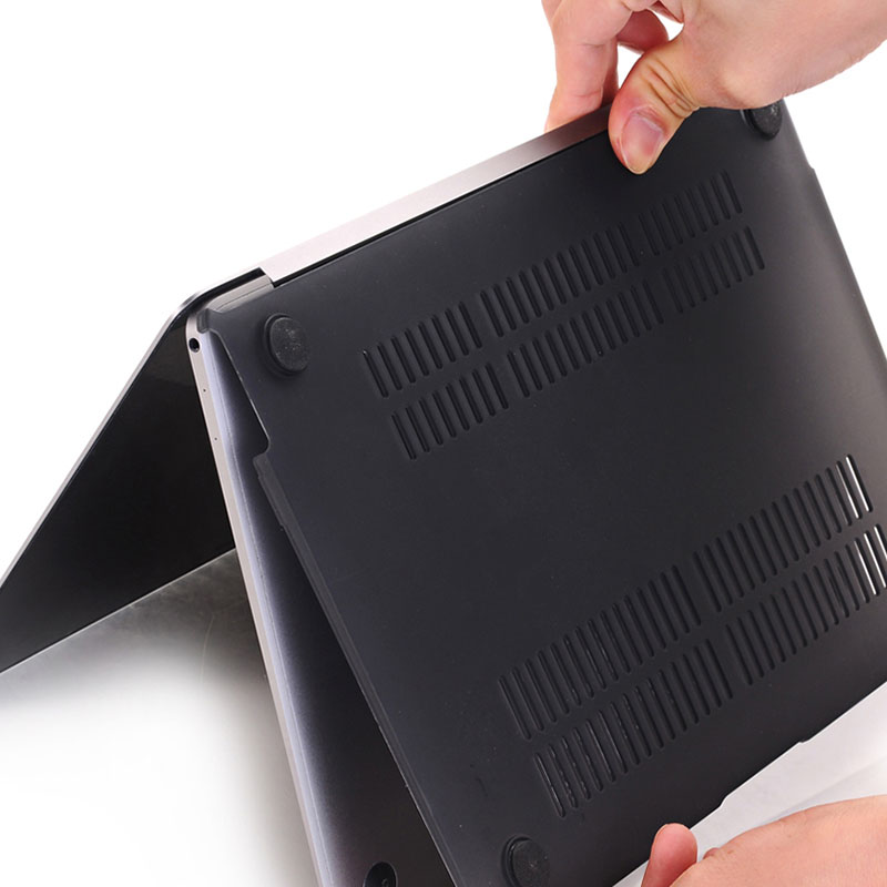 TenChen Tech-Mac Book Air Cases, Laptop Protective Matte Black Hard Shell Pc Case For-8