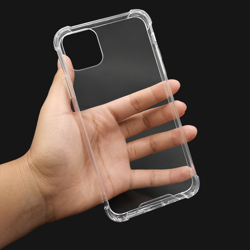 TENCHEN Antibacterial coating clear tpu pc mobile phone case