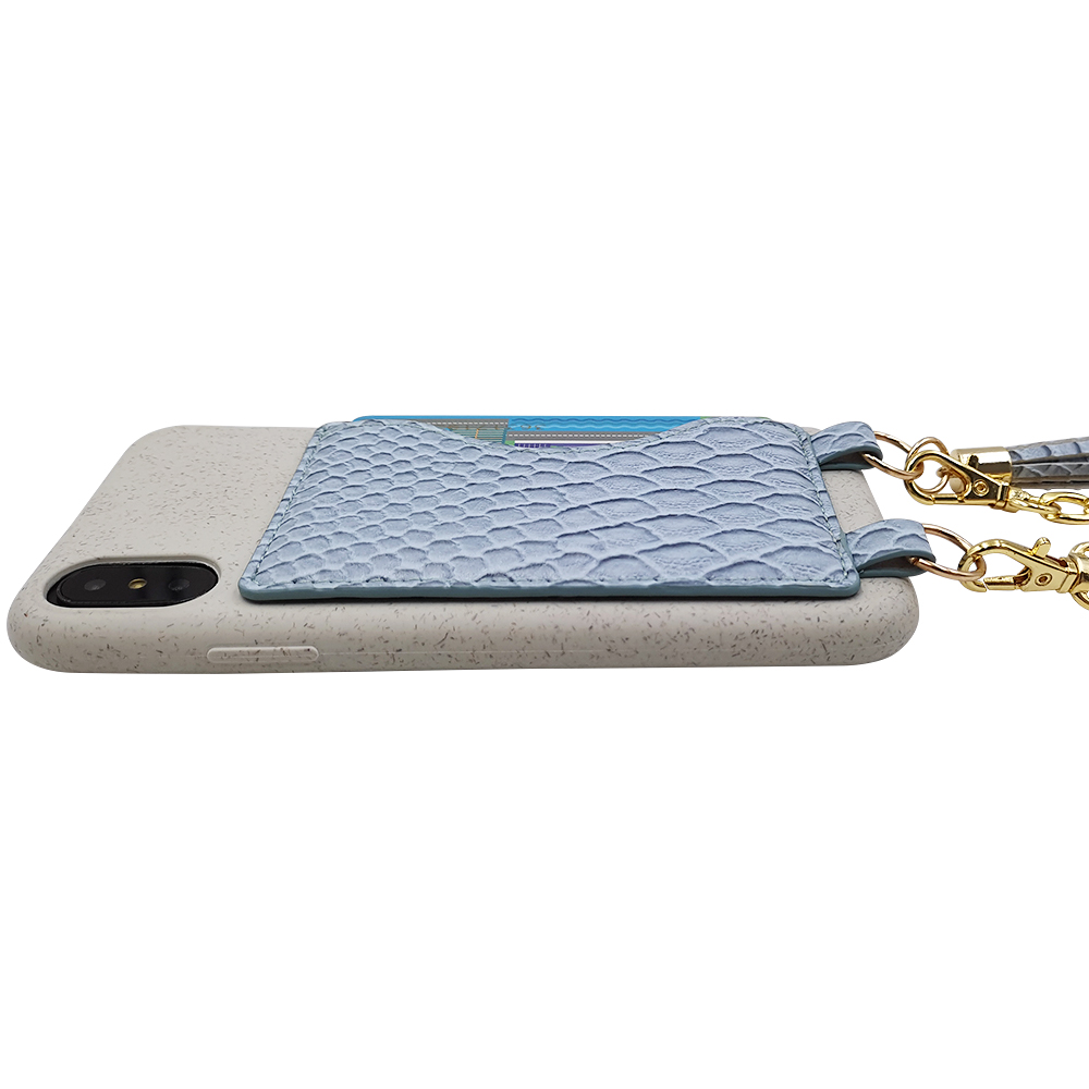 Eco friendly PLA bamboo fiber biodegradable phone case with card holder