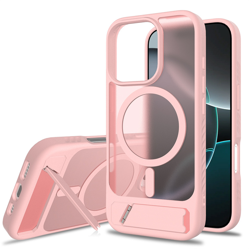 China Professional iPhone 16E Anti-fall Matte Foldable Stand Phone case | Tenchen Factory