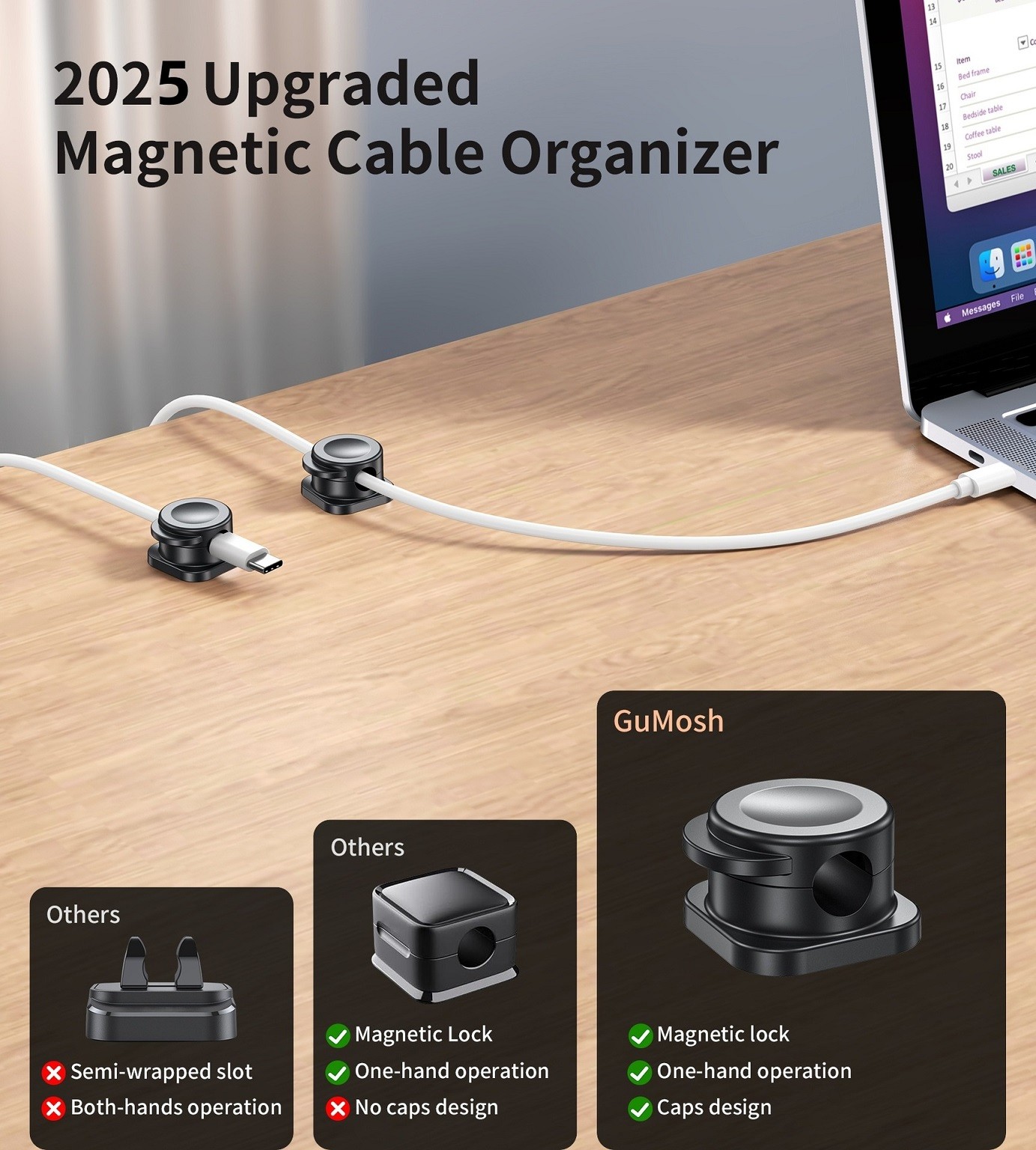 product-Hot Selling Desktop Cable Fixer Magnetic Cable Management Box Traceless Cross-Border Self-Ad-1
