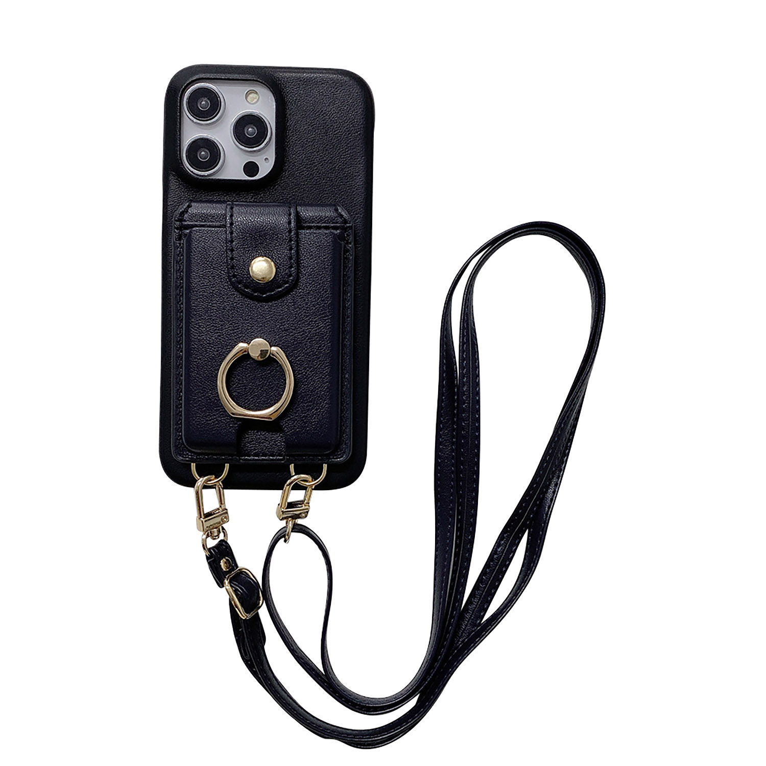 China tenchen oem odm leather case with card holder with strap lanyard supplier in shenzhen china Customized-TenChen Tech