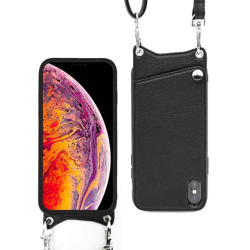 High quality leather&Pu clear tpu pc case with strap-1