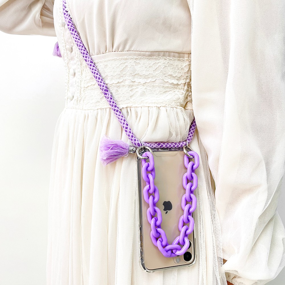 product-China Hot Selling Popular Cotton Rope Phone Case Strap Crossbody Necklace Customize Customiz