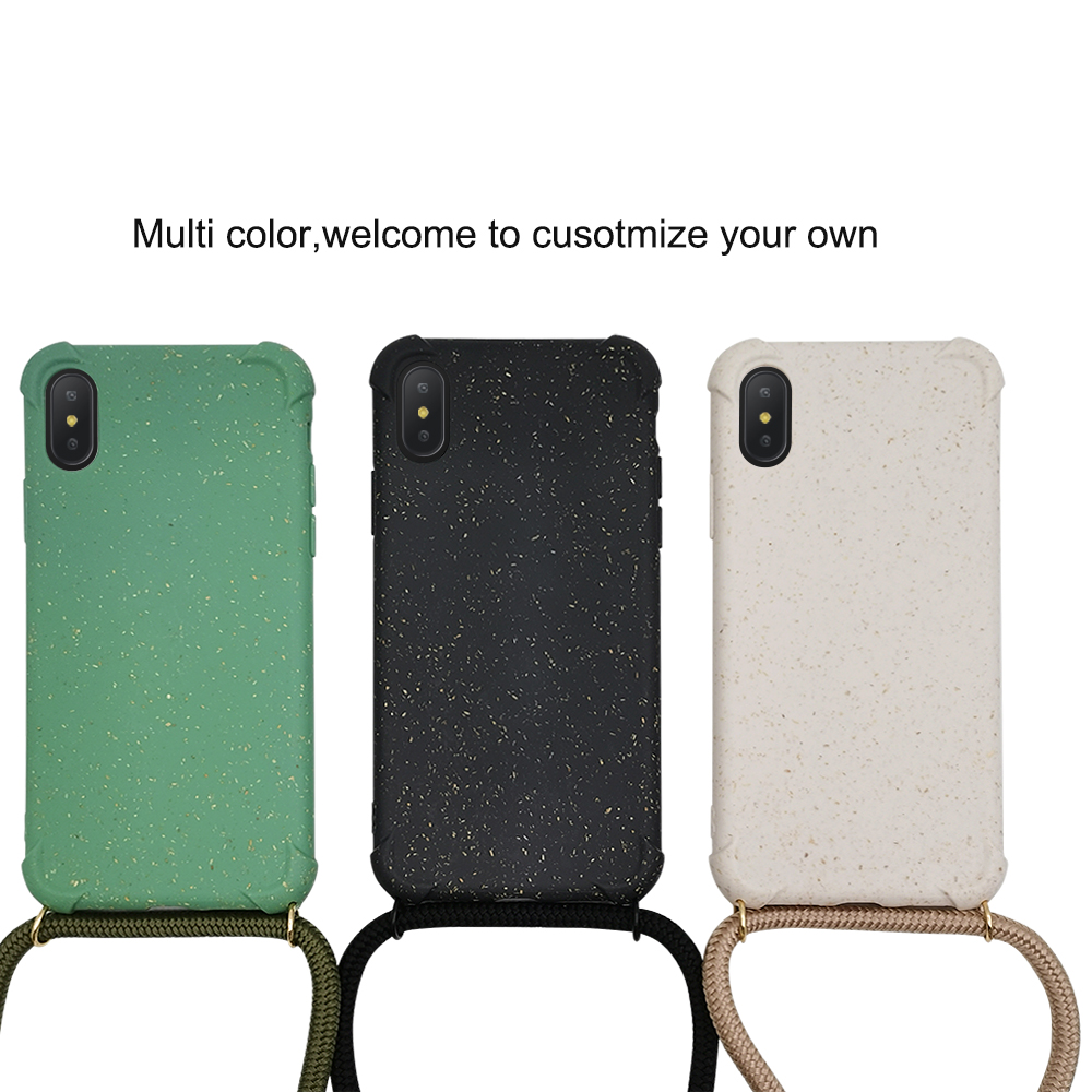 PLA wheat fiber biodegradable crossbody phone case