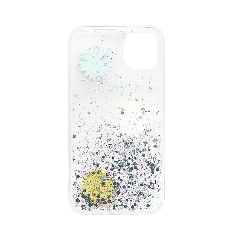TENCHEN Liquid quicksand glitter bling tpu pc phone case