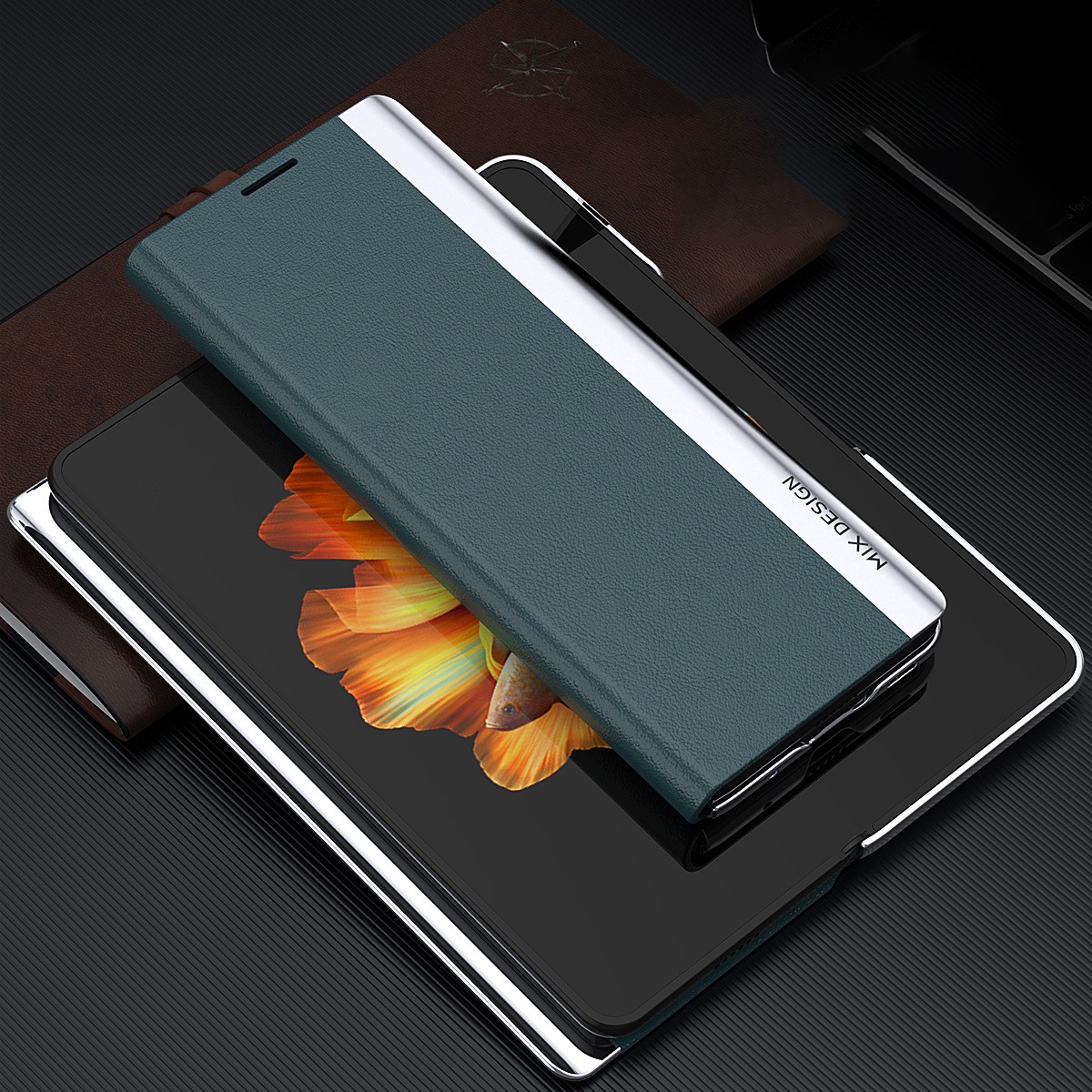product-TenChen Tech-MI MIX FOLD leather Phone Case-img-1