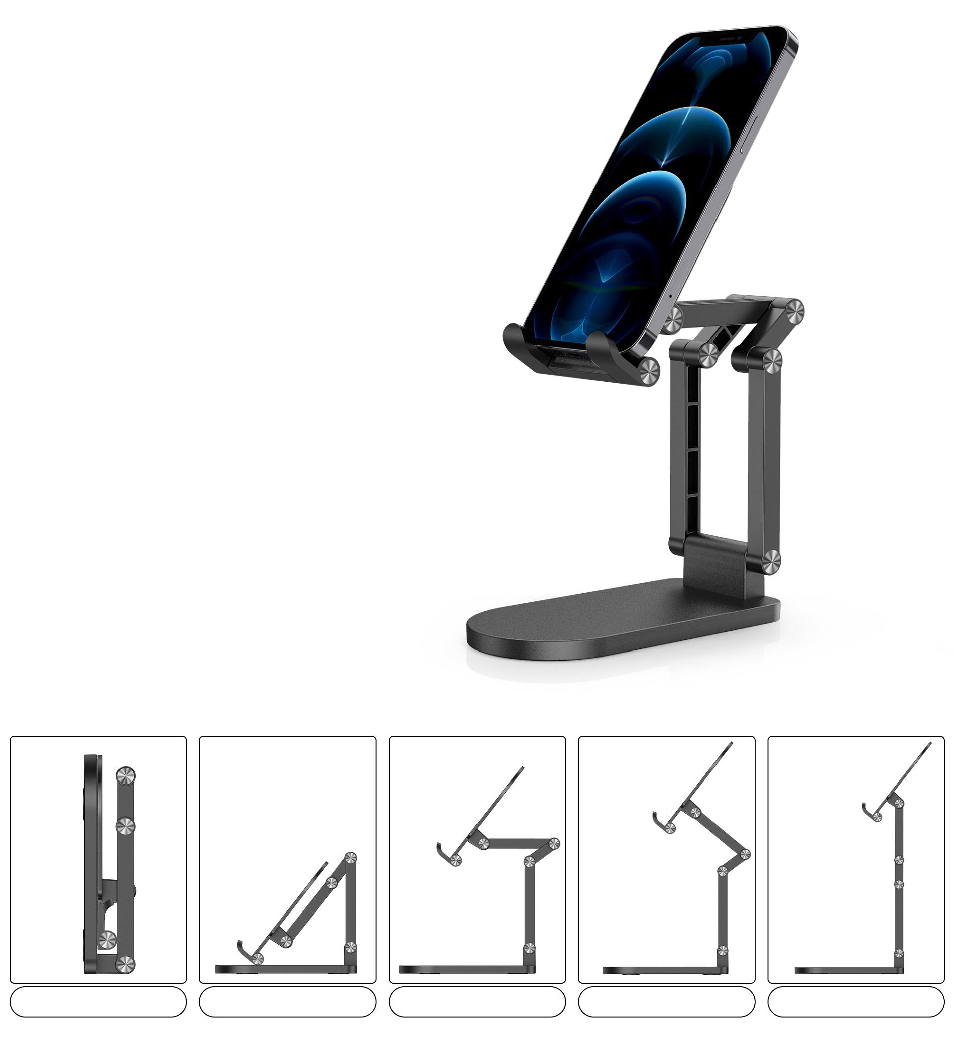 TENCHEN New Popular Portable Phone Angle Adjustable Tablet Cell Phone Holder Stand Desk Foldable Mobile Phone Holders