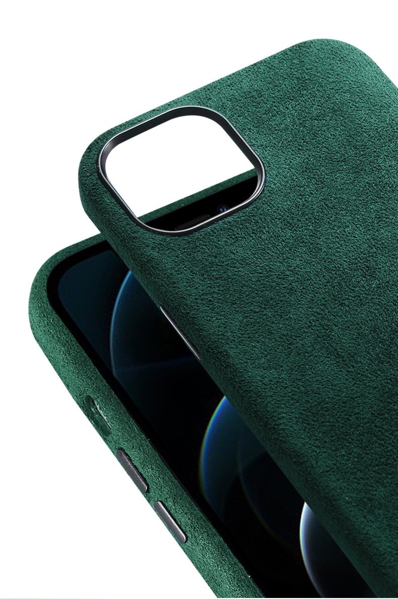 video-TENCHEN luxury mobile phone case suede plush comfortable touch warm case for cell phone for iP-4