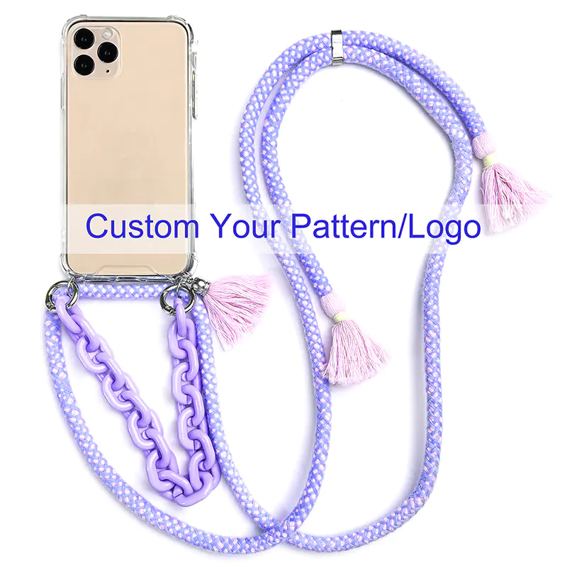 Necklace Phone Case Chain Crossbody Neck Strap/Cord/Cotton rope Cell Phone Case iPhone