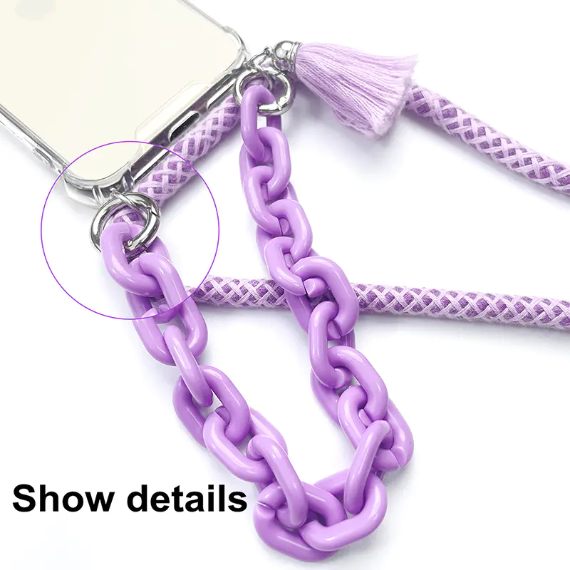 Necklace Phone Case Chain Crossbody Neck Strap/Cord/Cotton rope Cell Phone Case iPhone