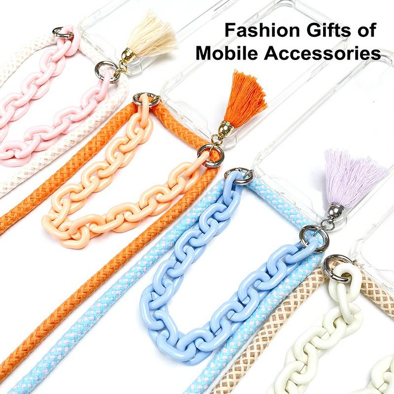 TENCHEN Necklace Phone Case Chain Crossbody Neck Strap/Cord/Cotton rope Cell Phone Case For Iphone