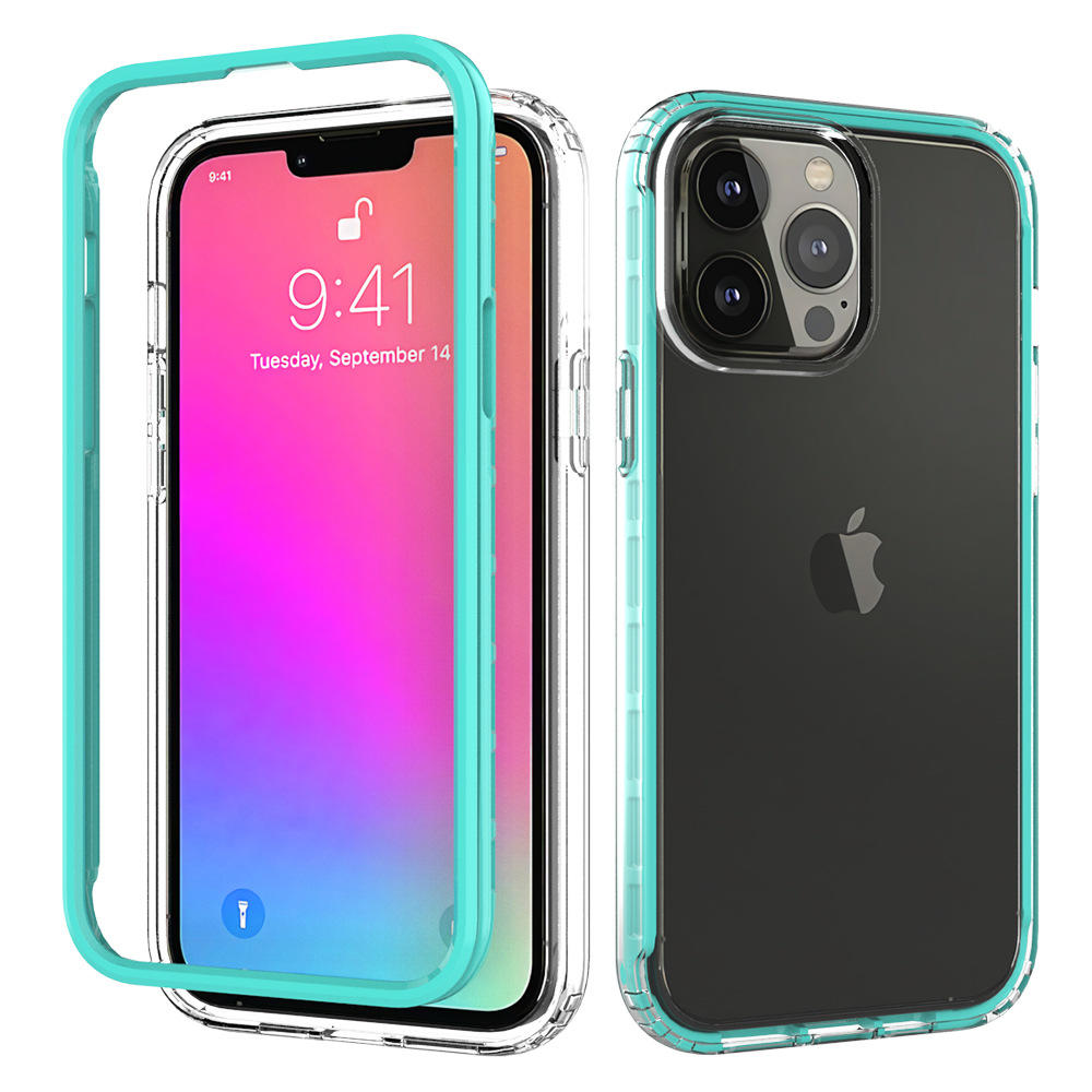 Clear Phone Case Crystal Tpu Pc  2 in 1 IPhone Case Colorful Bumper Protective Shockproof Phone Cover Wholesale | TenChen Tech