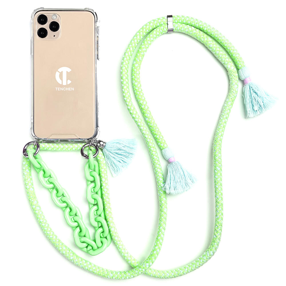 China Hot Selling Popular Cotton Rope Phone Case Strap Crossbody Necklace Customize Customized-TenChen Tech
