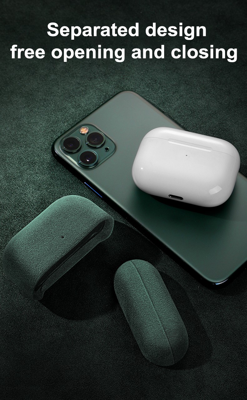 product-AirPods Pro Synthetic Suede Case Fully-Wrapped Alcantara Scratch Resistant Microfiber Cushio