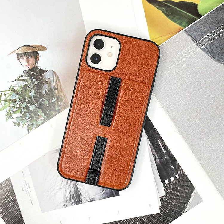 product-TenChen Tech-Customize Luxury Genuine Leather Phone Case Shockproof Phone Cover With Finger 