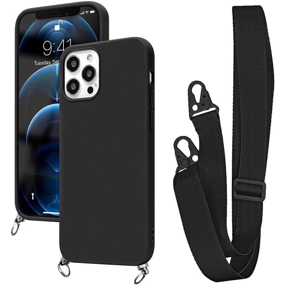 product-Crossbody Phone Case Custom Silicone Iphone 14 Pro Max Case Lanyard Necklace Phone Cover | T