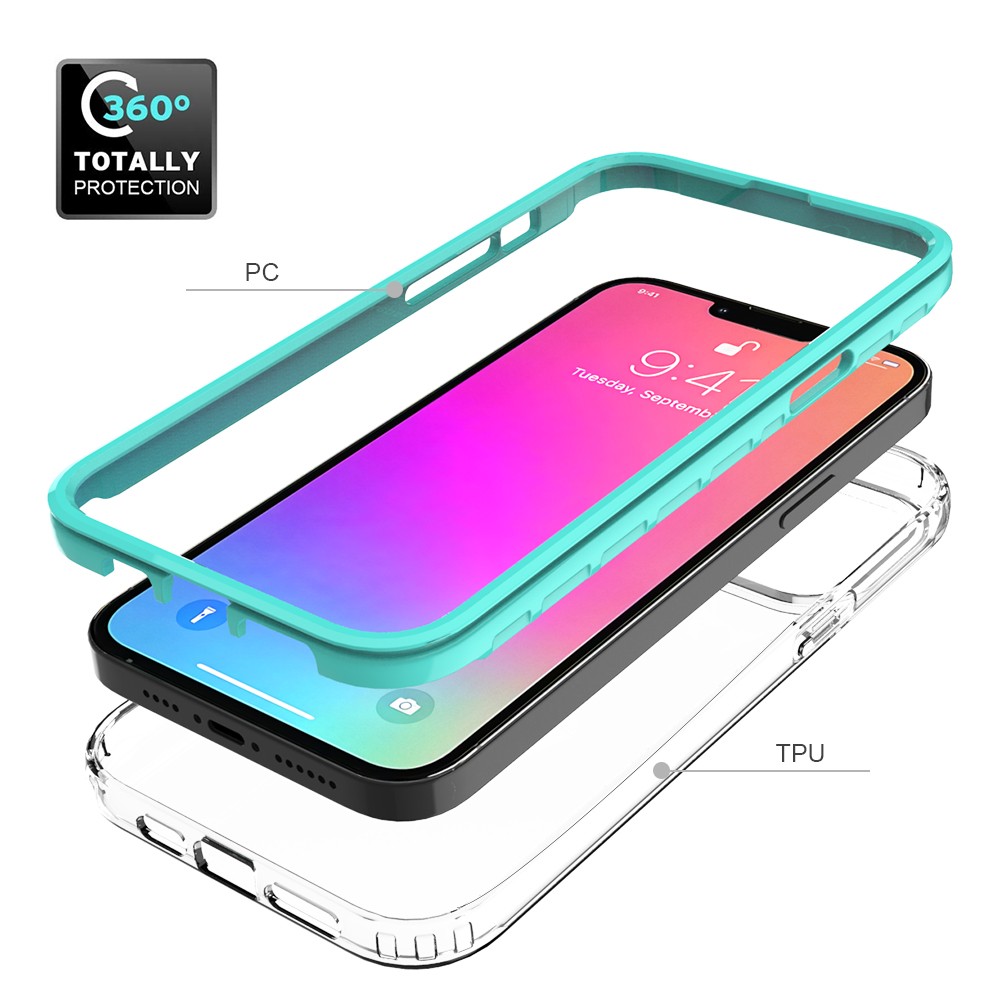 video-Clear Phone Case Crystal Tpu Pc 2 in 1 IPhone Case Colorful Bumper Protective Shockproof Phon-1
