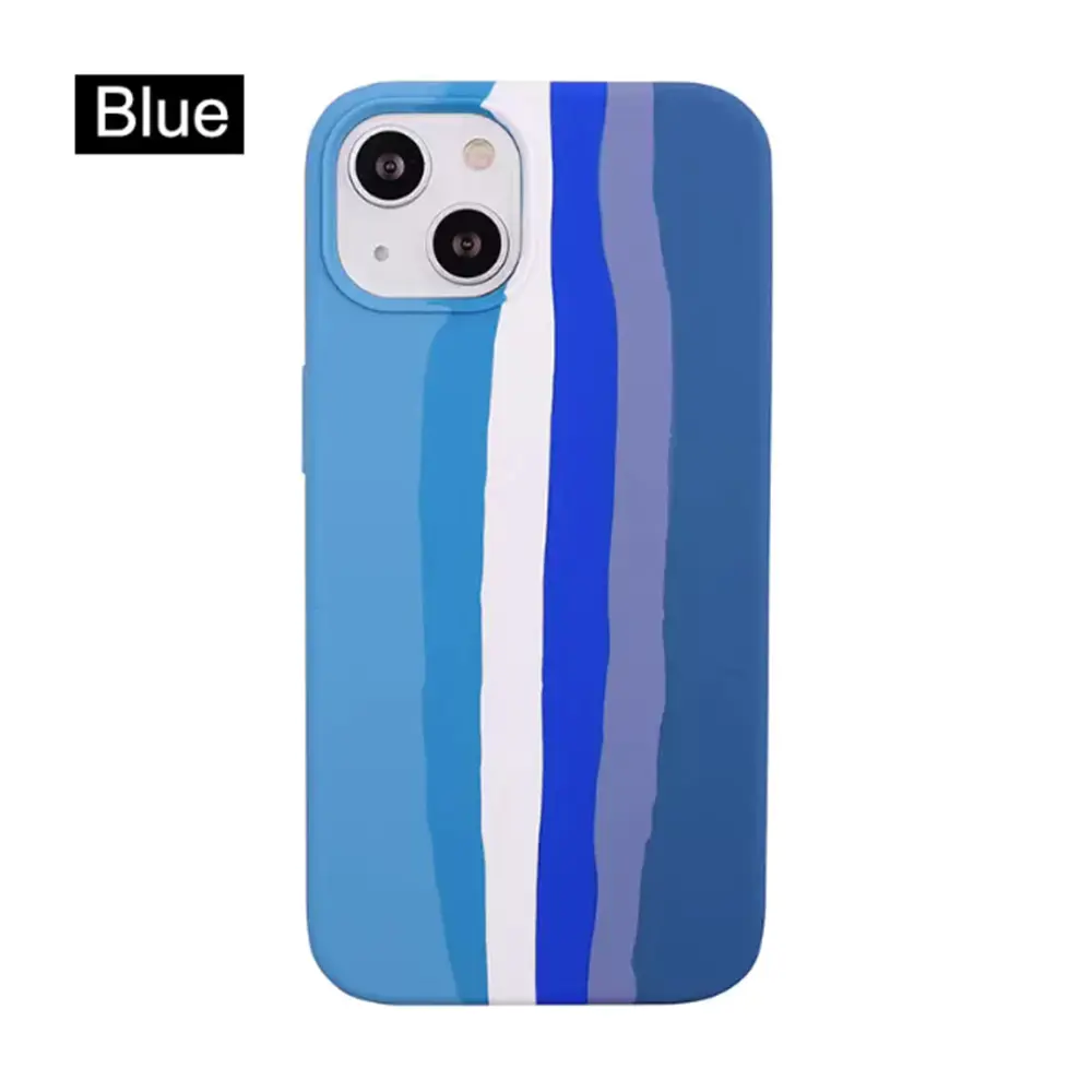 Silicone IPhone 14 Case Custom Shockproof Rainbow Liquid Silicone Phone Cover Case Wholesale | TenChen Tech