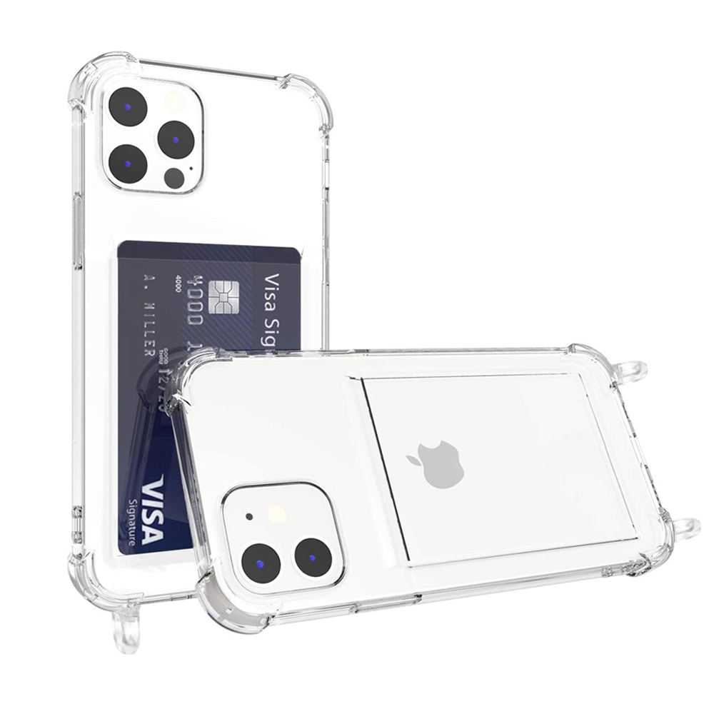 product-TenChen Tech-Card Holder Phone Case Custom Clear Soft Tpu IPhone 14 Case Crossbody Shockproo