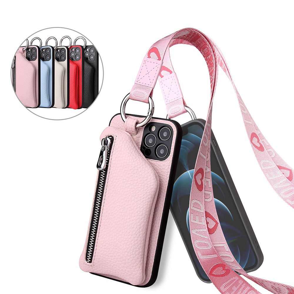 product-IPhone 14 Pro Max Wallet Case Detachable Strap Lanyard Crossbody Phone Cover | TenChen Tech--1