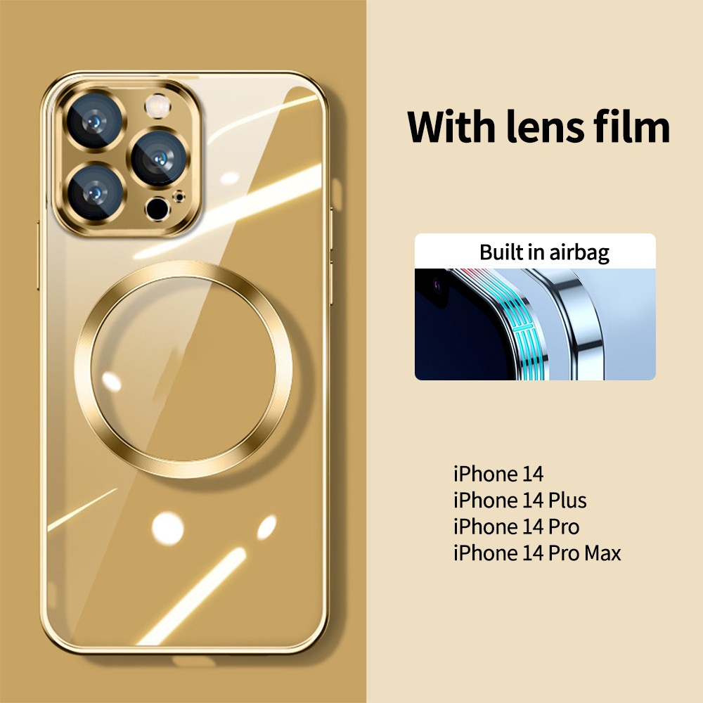 product-TenChen Tech-Magsafe IPhone 14 Case With Camera Lens Protector Electroplated Clear Magnetic -1