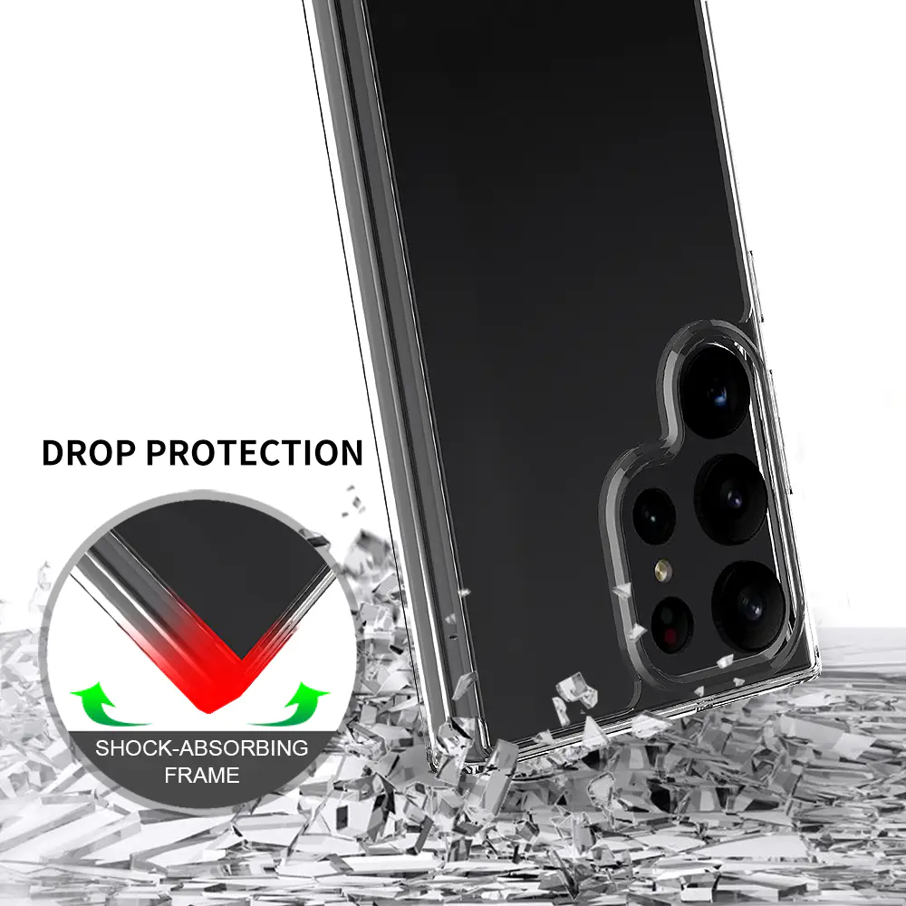 Samsung S23 Ultra Case Crystal Clear Shockproof Protective Phone Case Custom Tpu Pc Cover | TenChen Tech