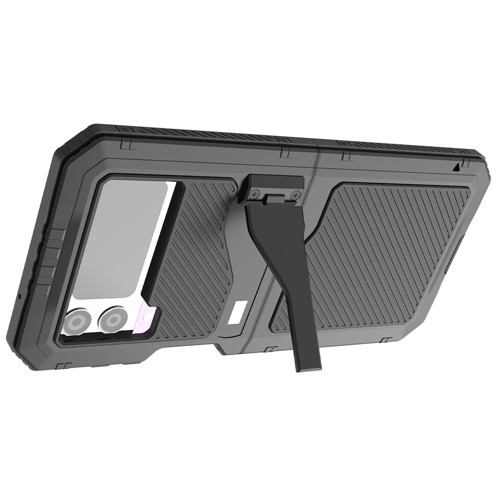 product-Samsung Galaxy z Fold 3 4 Z Flip 3 4 Metal Phone Case Heavy Duty Armor Shockproof Protective-1