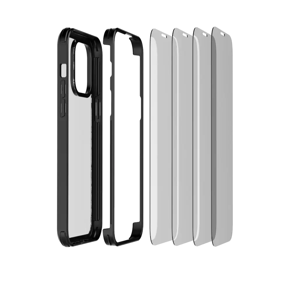 IPhone 6 7 8 Plus 11 12 13 14 Pro Max Case Full Body Rugged Phone Case Clear Shockproof Protective Double Sided Glass Phone Case | TenChen Tech