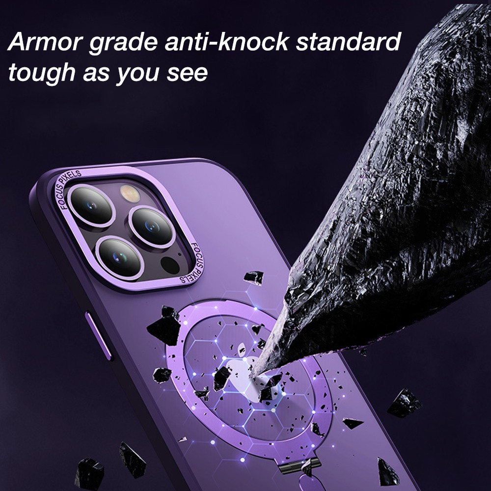 product-Magnetic Phone Case Invisible Stand Iphone Masafe Case Cover Shockproof Protective Matte Pho-1