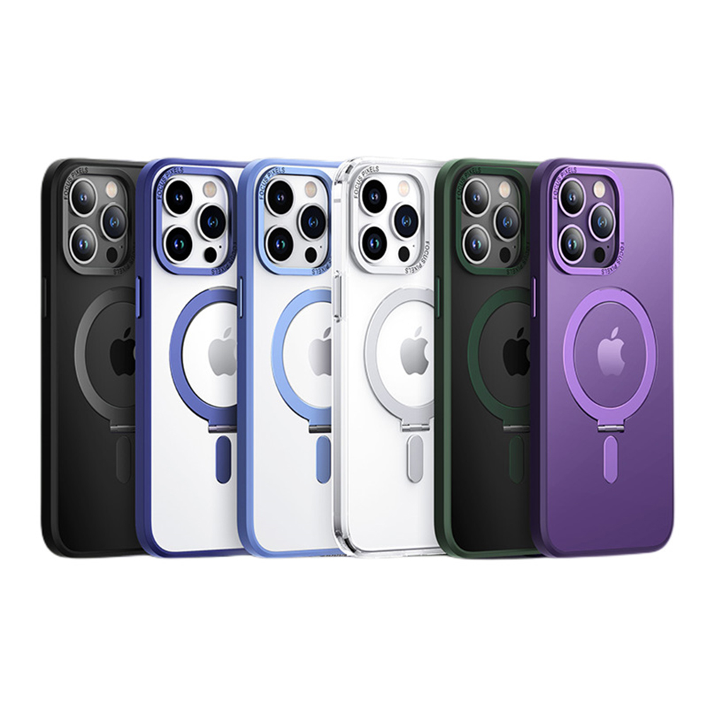 product-Magnetic Phone Case Invisible Stand Iphone Masafe Case Cover Shockproof Protective Matte Pho