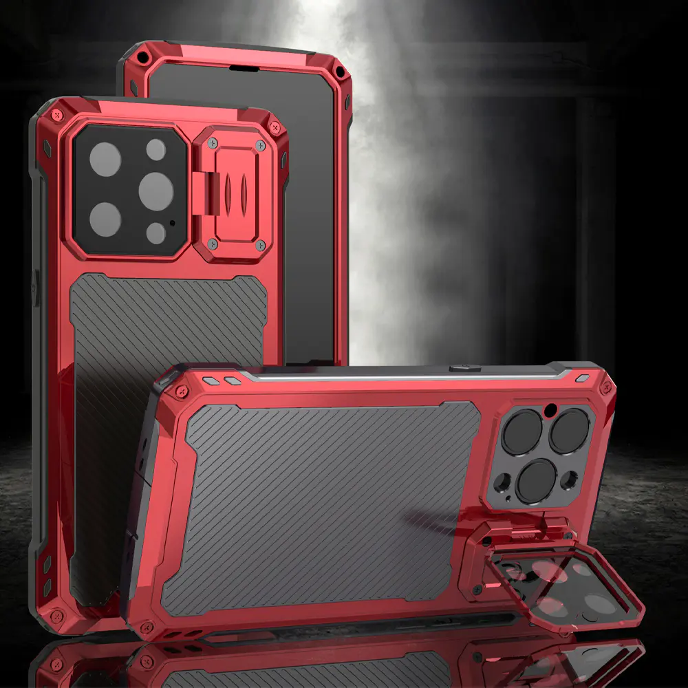 iPhone 14 pro max Metal Magsafe Case Full Body Shockproof Waterproof Rugged Heavy Duty Phone Case with Kickstand | TenChen Tech