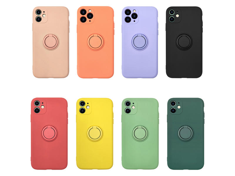 Silicone phone case with ring holder shockproof protective phone cover | TenChen Tech