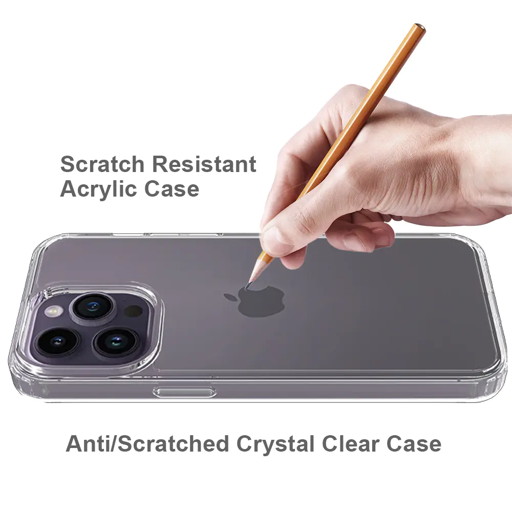 iPhone 15 Crystal Clear Case Shockproof Protective Transparent With Colored Edge Phone Case | TenChen Tech