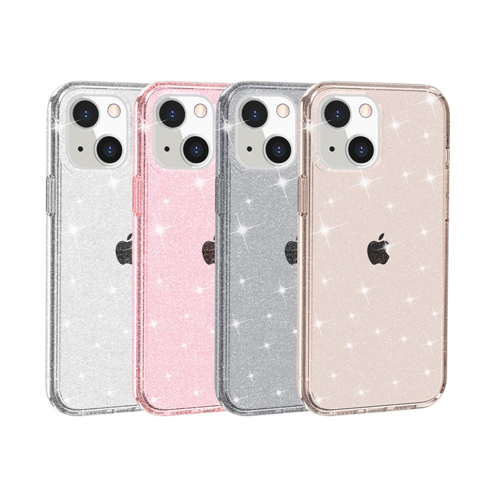 product-TenChen Tech-IPhone 15 Clear Glitter Cases Bling Sparkly Shockproof Protective Phone Case | 