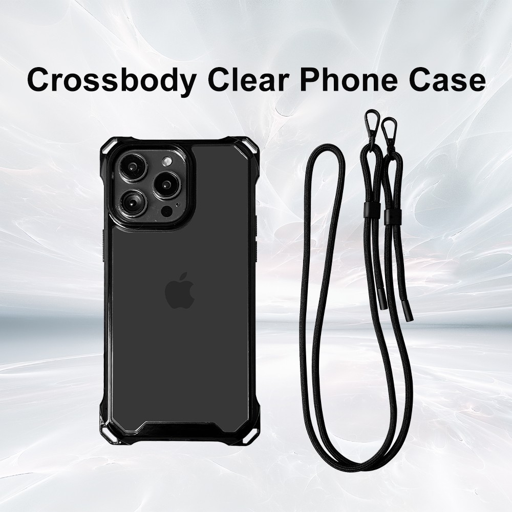 video-IPhone 15 Clear Case Shockproof Crossbody Phone Case | TenChen Tech-TenChen Tech-img