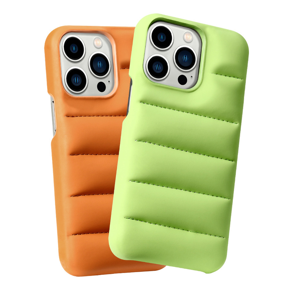 product-IPhone 15 Puffer case 3D Down Jacket Phone Case Custom Leather Shockproof Protective Phone C