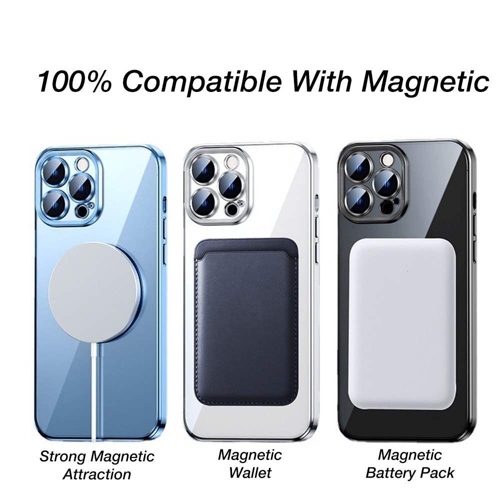 product-TenChen Tech-Electroplated Clear Magnetic IPhone 15 Pro Max Case Luxury Magsafe Phone Case W