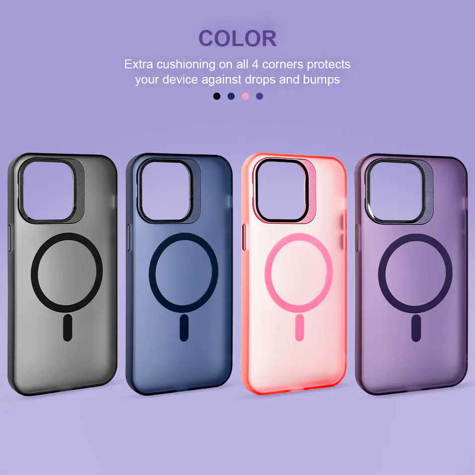 IPhone 15 Pro Max Magnetic Phone Cases With Lens Protective Cover Holder Shockproof Iphone 12 13 14 15 Magsafe Cases | TenChen Tech