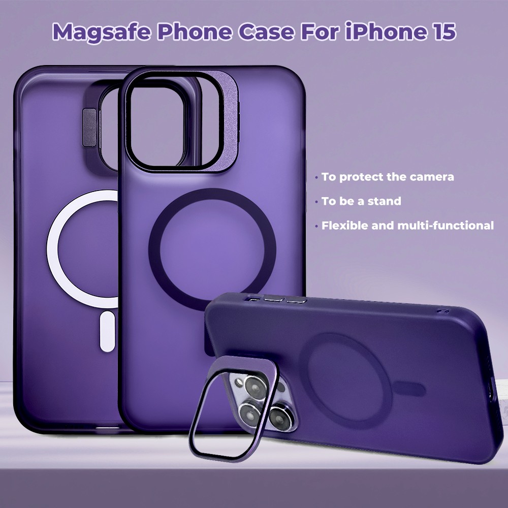 video-IPhone 15 Magnetic Case With Lens Protective Holder | TenChen Tech-TenChen Tech-img