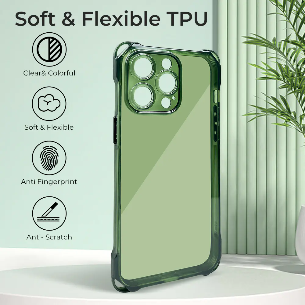 iPhone 15 Pro Protective TPU Lanyard Phone Cases Four Corner Shockproof Soft Phone Case With Strap | TenChen Tech