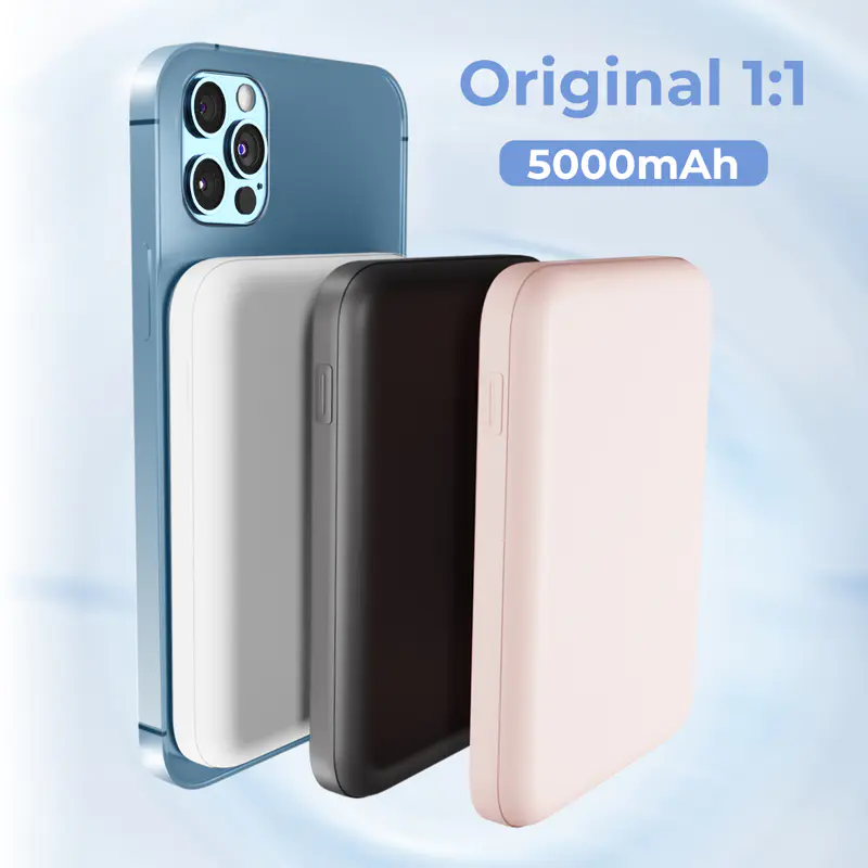 5000mah Magnetic Wireless Power Bank Portable Slim iPhone Magsafe Power Bank | TenChen Tech