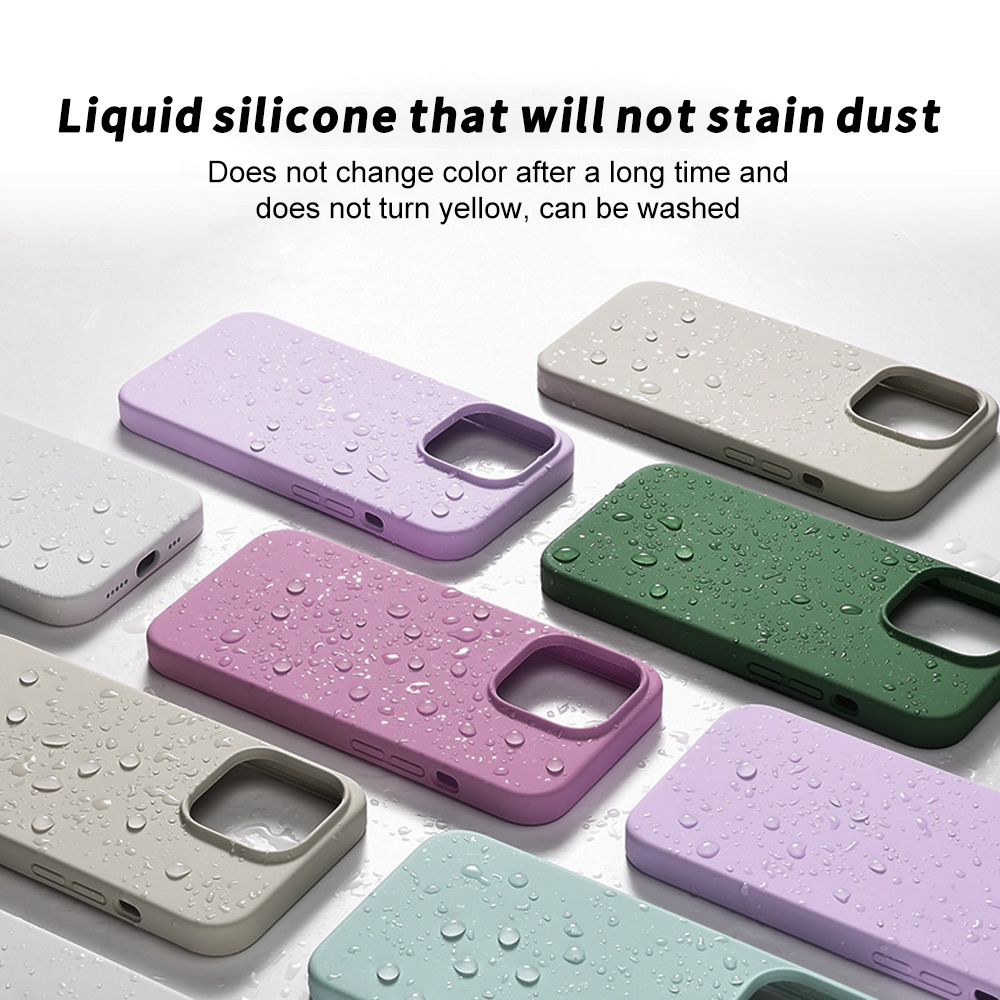 Ultra Thin Liquid Silicone IPhone 15 Cases Soft Shockproof Full Body Protective Mobile Phone Cover | TenChen Tech