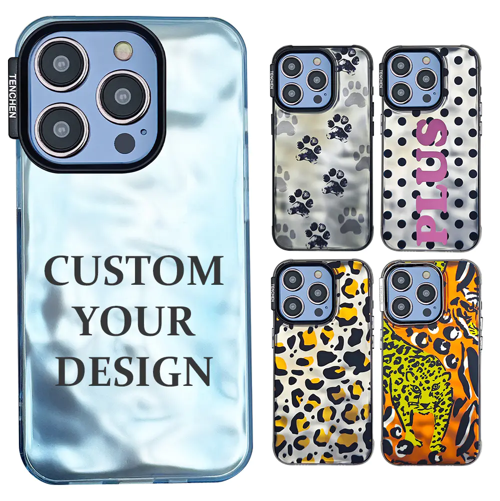 3D Wrinkle Electroplated Metallic Color iPhone cases TPU PET IMD Cell Phone Case | TenChen Tech