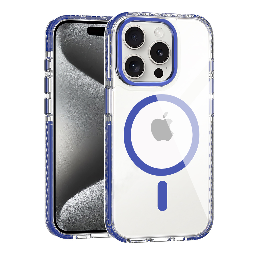 iPhone 16 Magnetic Cases Transparent Clear Mobile Phone Case With Bumper Strip | TenChen Tech