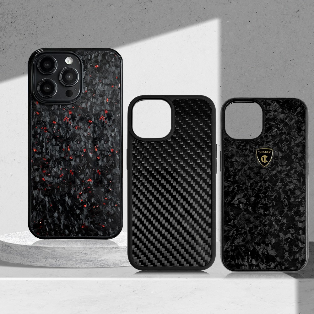 product-TenChen Tech-iPhone 16 Glossy Forged Real Carbon Fiber Phone Case | TenChen Tech-img