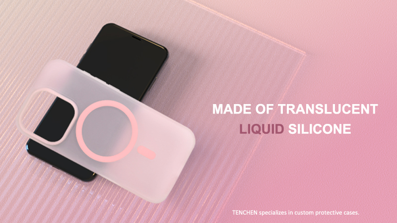 Translucent liquid silicone phone case