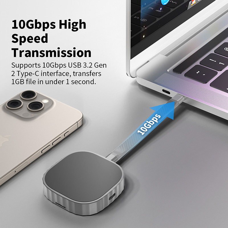 IPhone 16 15 Pro Max M.2 nvme ssd enclosures Gen2 10Gbps Magnetic External Hard Drive Case